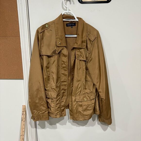 Jones New York Tan Lightweight Utility Jacket Size L - Picture 2 of 5